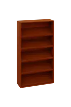 KNI 12 regál knihovnický, sklon polic 30° lamino - třešeň šumavská